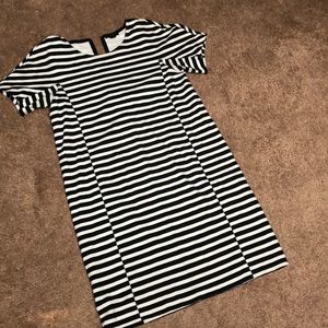 White and black dress